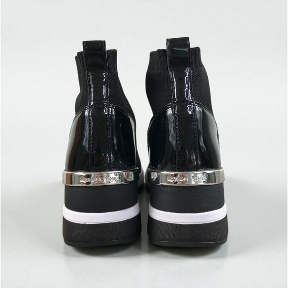 MICHAEL MICHAEL KORS Skyler Stretch-Knit Sock Sneaker Bootie Sz10 Black Stylish - Picture 6 of 13